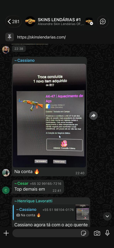 Print de ganhador 2